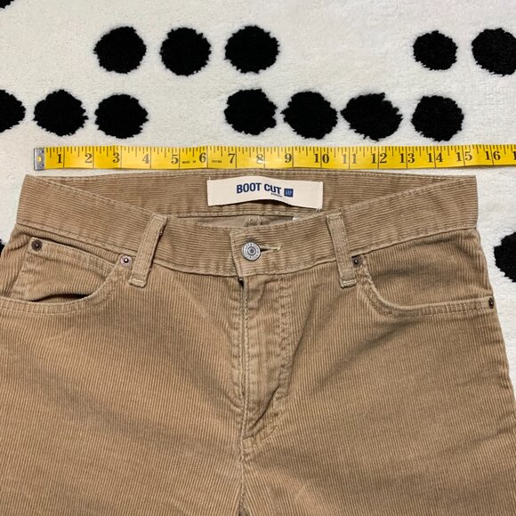 Vintage Y2K 90s Gap Camel Corduroy Mid Low Rise Bootcut Pants Chinos - Picture 7 of 12